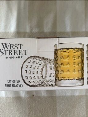 Clear Glass Shot Glasses - Set of Six